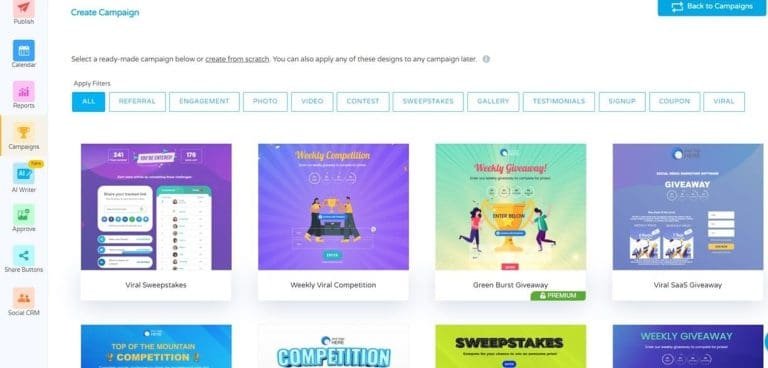 campaign templates. campaign builder